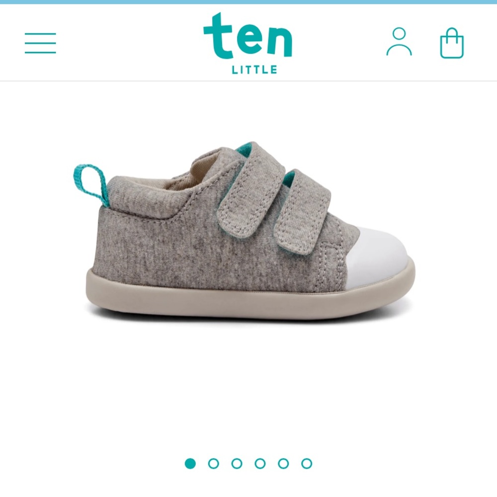 Ten Little First Walker sneakers in heather grey, size 4.5